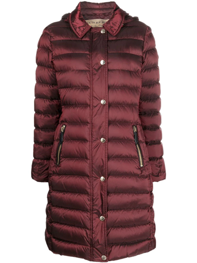 Pre-owned Burberry 2010s Thigh-length Padded Coat In Red