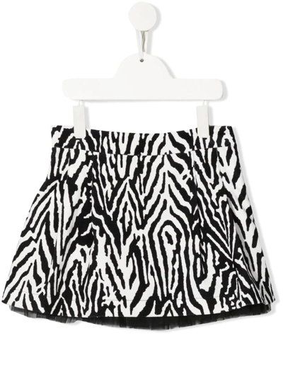 Simonetta Patterned Mini Skirt In 黑色