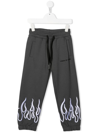 Vision Of Super Logo-embroidered Cotton Track Pants In 灰色