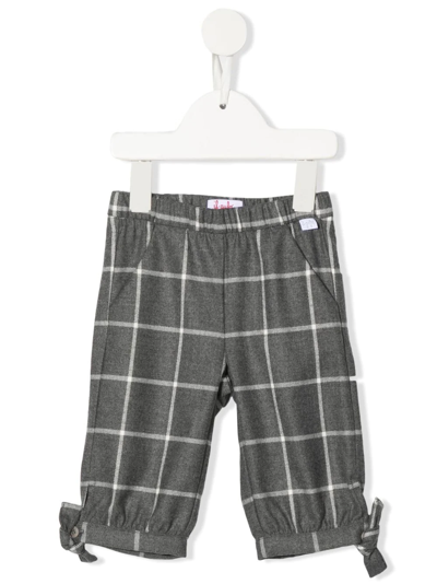 Il Gufo Babies' Check-pattern Trousers In Grey