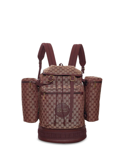 Pre-owned Gucci Alpina Trekking Backpack In 褐色