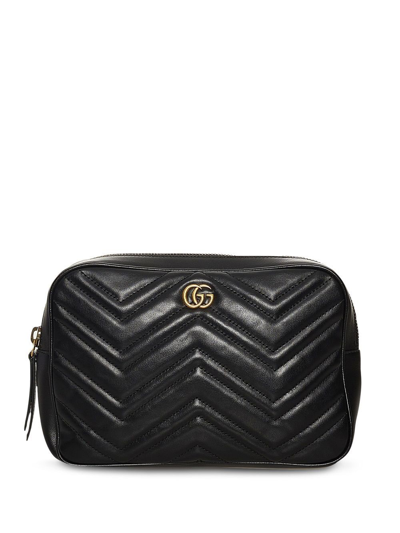 Pre-owned Gucci Gg Marmont Belt Bag In 黑色