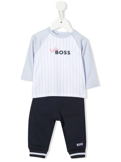 Bosswear Babies' T-shirt And Trouser Set In Blue