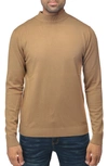 X-ray Core Mock Neck Knit Sweater In British Khaki