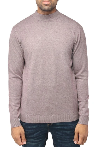 X-ray Core Mock Neck Knit Sweater In Concrete