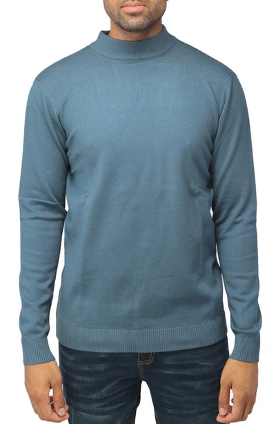 X-ray Core Mock Neck Knit Sweater In Teal