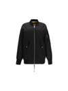Dsquared2 Oversized Leather Bomber Jacket In Black