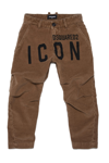 Dsquared2 Icon Logo-print Corduroy Trousers In Cofee Liqueur