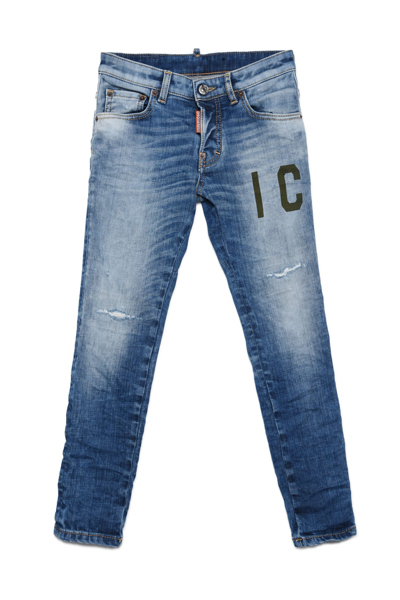 Dsquared2 Kids' D2p118lm Skater Jean Trousers Dsquared In Denim Blue