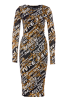 Versace Jeans Couture Womens Fitted Printed Bodycon Dress In Multicolor