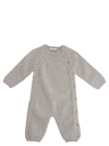 Il Gufo Wool Sleepsuit In Gray