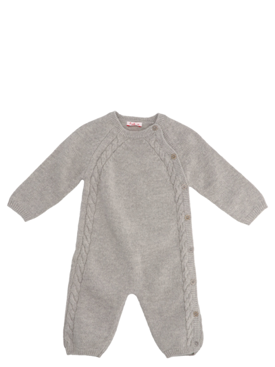 Il Gufo Babies' Wool Sleepsuit In Gray