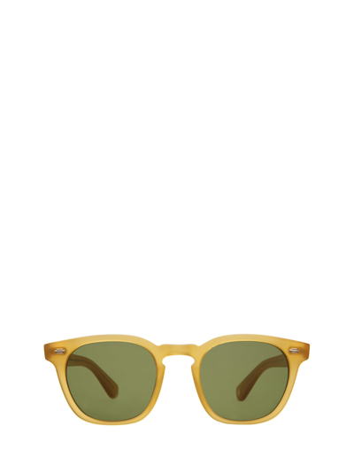 Garrett Leight Byrne Sun Matte Blondie Sunglasses In Mblon/pgn