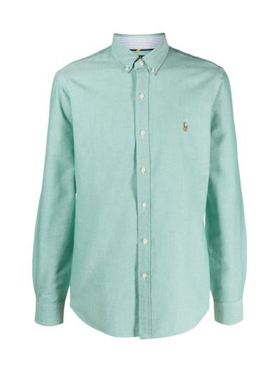 Polo Ralph Lauren Long Sleeve Sport Shirt In B College Green