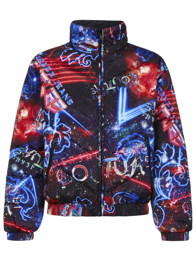 Versace Jeans Couture Men's Galaxy Logo Down Jacket In Black