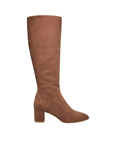 Stuart Weitzman Yuliana 60 Knee-high Zip Boot In Marrón