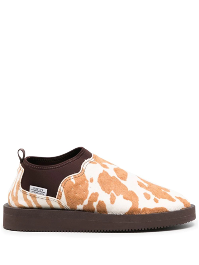 Suicoke Vhl Animal-print Shoes In Braun