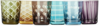Pols Potten Set Of 6 Cutting Water Glasses In Multi