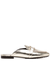 Tory Burch Women's Georgia Slip On Backless Loafer Flats In Gold