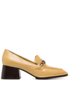 Tory Burch Perrine Leather Loafer With Logo Clamp In Cornbread