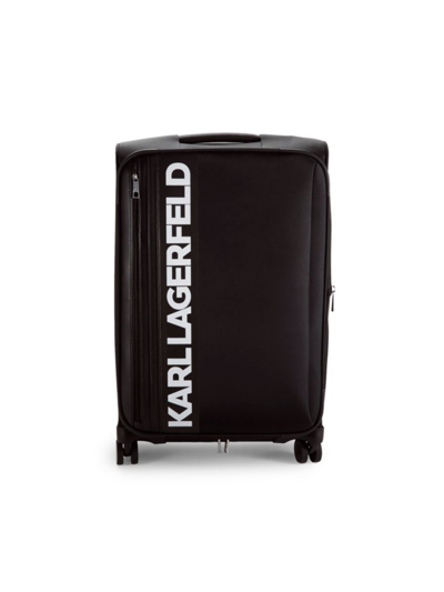 Karl Lagerfeld Logo 24-inch Spinner Suitcase In Black