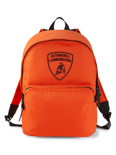 Lamborghini Men's Logo Backpack In Orange