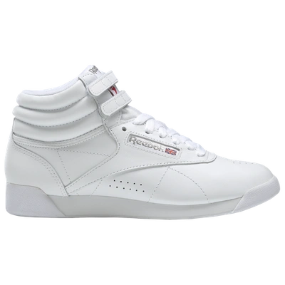 Reebok Women's Freestyle Hi Shoes In White/white