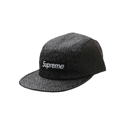 Pre-owned Supreme Raffia Camp Cap 'black'