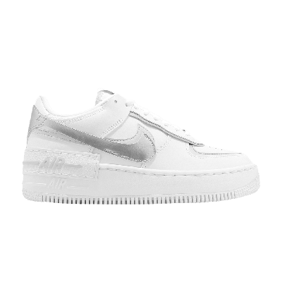 Pre-owned Nike Wmns Air Force 1 Shadow 'white Metallic Silver'