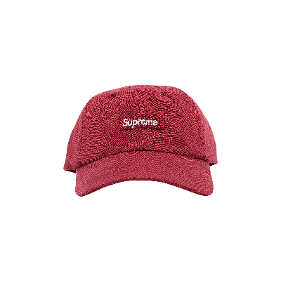Pre-owned Supreme Brushed Cordura Small Box 6-panel 'burgundy' In Red