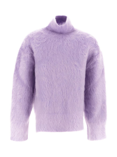 Bottega Veneta Double Mohair Sweater In Purple