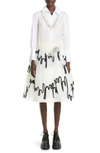 Simone Rocha Embroidered Layered Tutu Skirt In Black/ Ivory