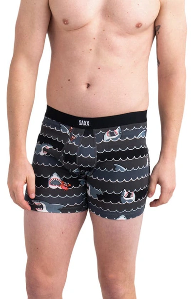 Saxx Boxer Briefs In Get Sharky- Grey