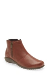 Naot Wanaka Bootie In Soft Chestnut Leather