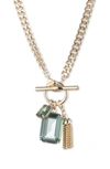Laurèn Erinite Charm Toggle Necklace In Green