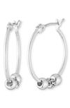 Laurèn Slider Hoop Earrings In Silver