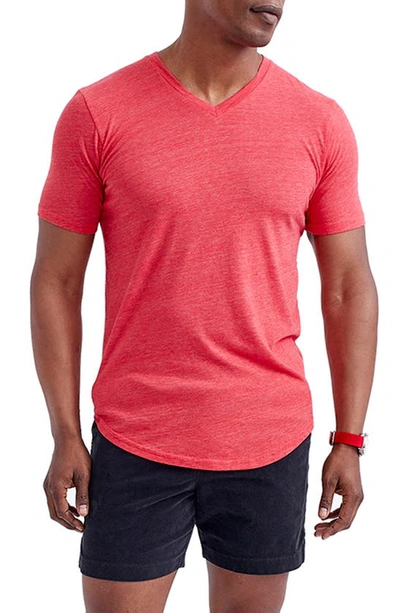 Goodlife Tri-blend Scallop V-neck T-shirt In Pink