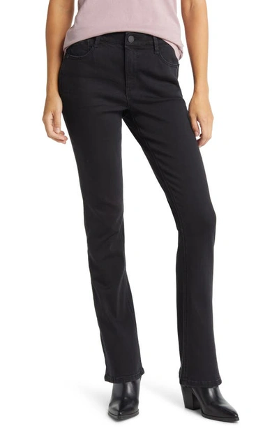 Wit & Wisdom 'ab'solution High Waist Itty Bitty Bootcut Jeans In Bk-black