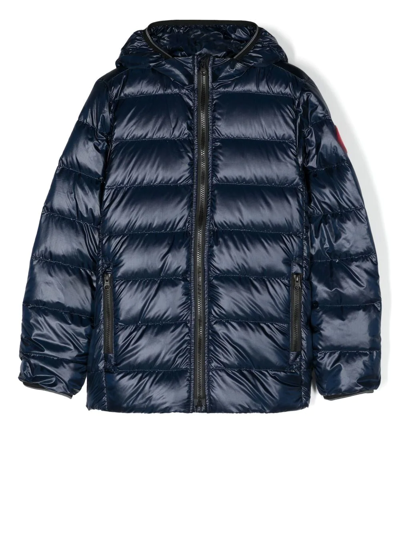 Canada Goose Kids' Blue Crofton Hooded Quilted Jacket