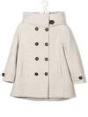 BRUNELLO CUCINELLI DOUBLE BREASTED HOODED CASHMERE COAT