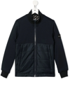 Bosswear Logo-patch Panelled Jacket In Blue