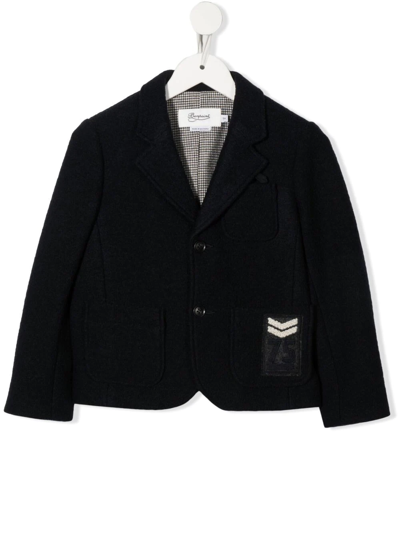 Bonpoint Kids' Tomas Wool Blazer In Blue