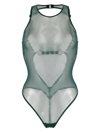 Bordelle Kora Sheer Body In Green