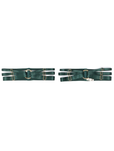 Bordelle Multi-strap Garters In Green