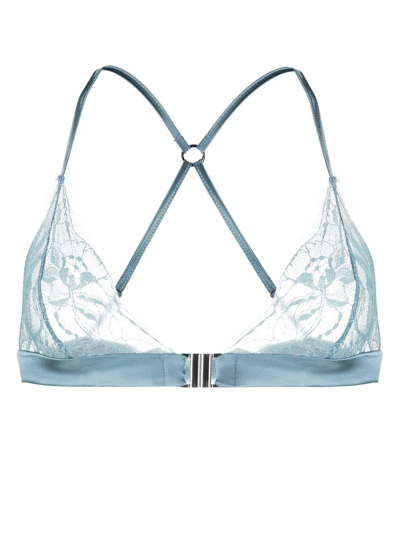 Fleur Of England Boudoir Lace Bra In Blue