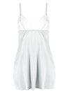 Fleur Of England Sigrid Silk Slip In Grey