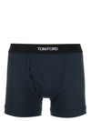 Tom Ford Cotton Stretch Jersey Boxer Briefs In Blue