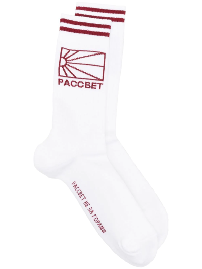 Paccbet Side Logo-print Socks In White