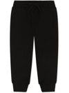 Dolce & Gabbana Jersey Jogging Pants With Dg Logo Patch Embellishment In Black