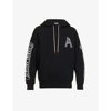 ARIES COLUMN LOGO-PRINT RELAXED-FIT COTTON-JERSEY HOODY